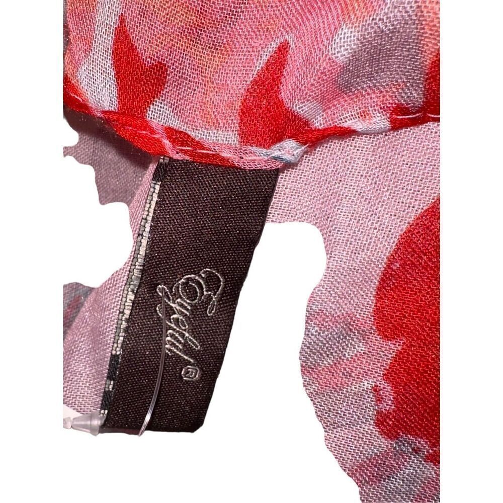 NEW WITH TAGS WOMEN PINK AND RED Premium Soft Flower Floral Print Scarf -‎ - Picture 4 of 6